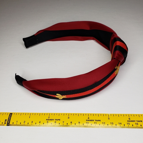 NWOT Burgundy Gold French Bee Knot Headband - Picture 2 of 2